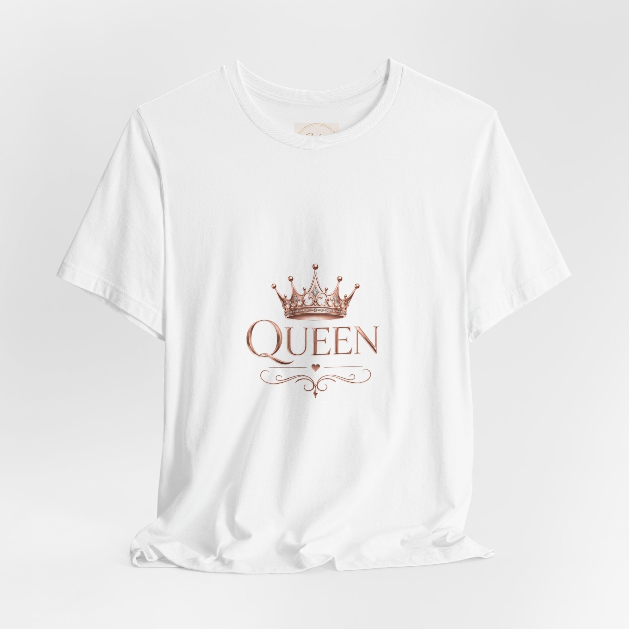 Queen Crown T-Shirt — Rose Gold Regal Graphic Tee