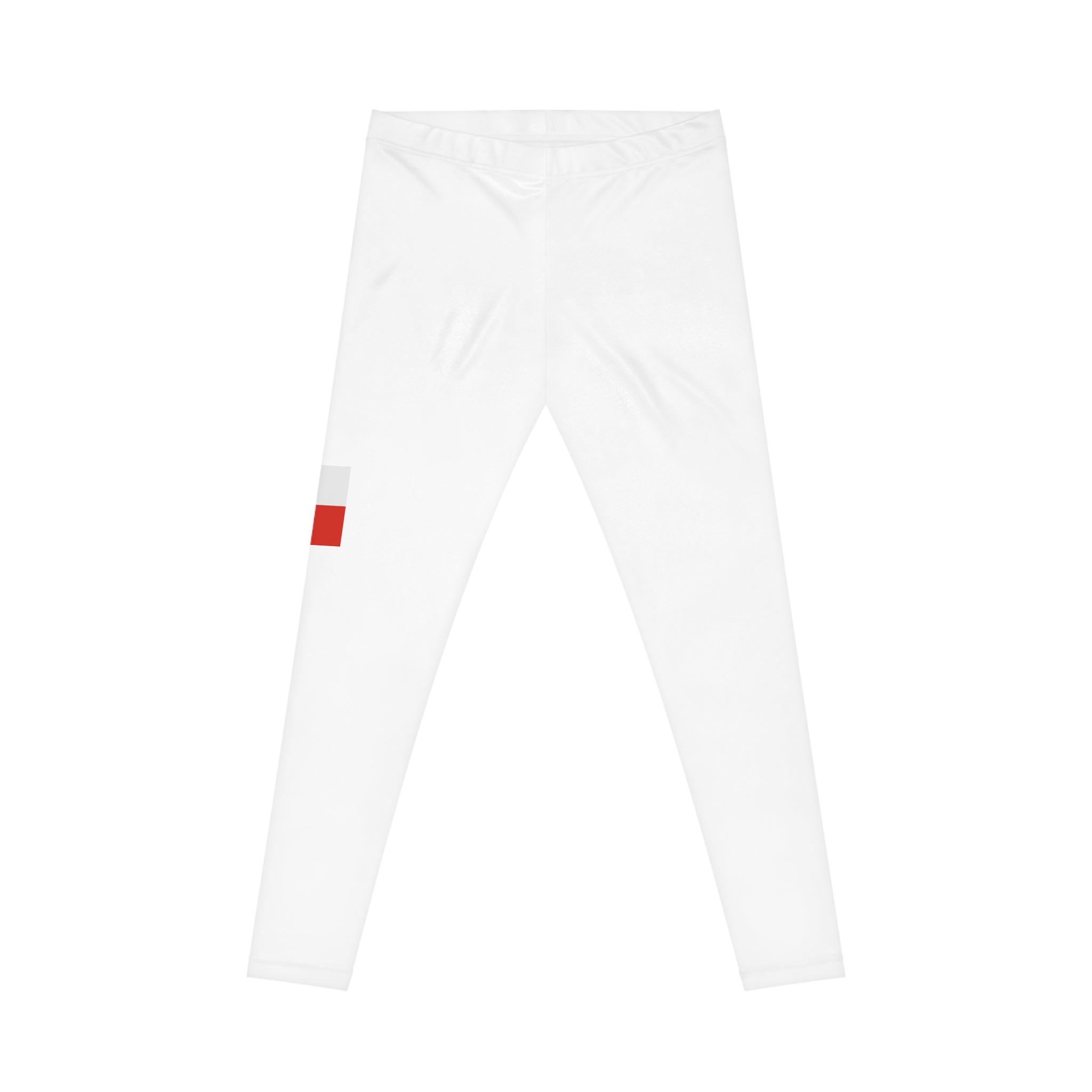 Women’s Casual Leggings — Minimal Red & Gray Accent