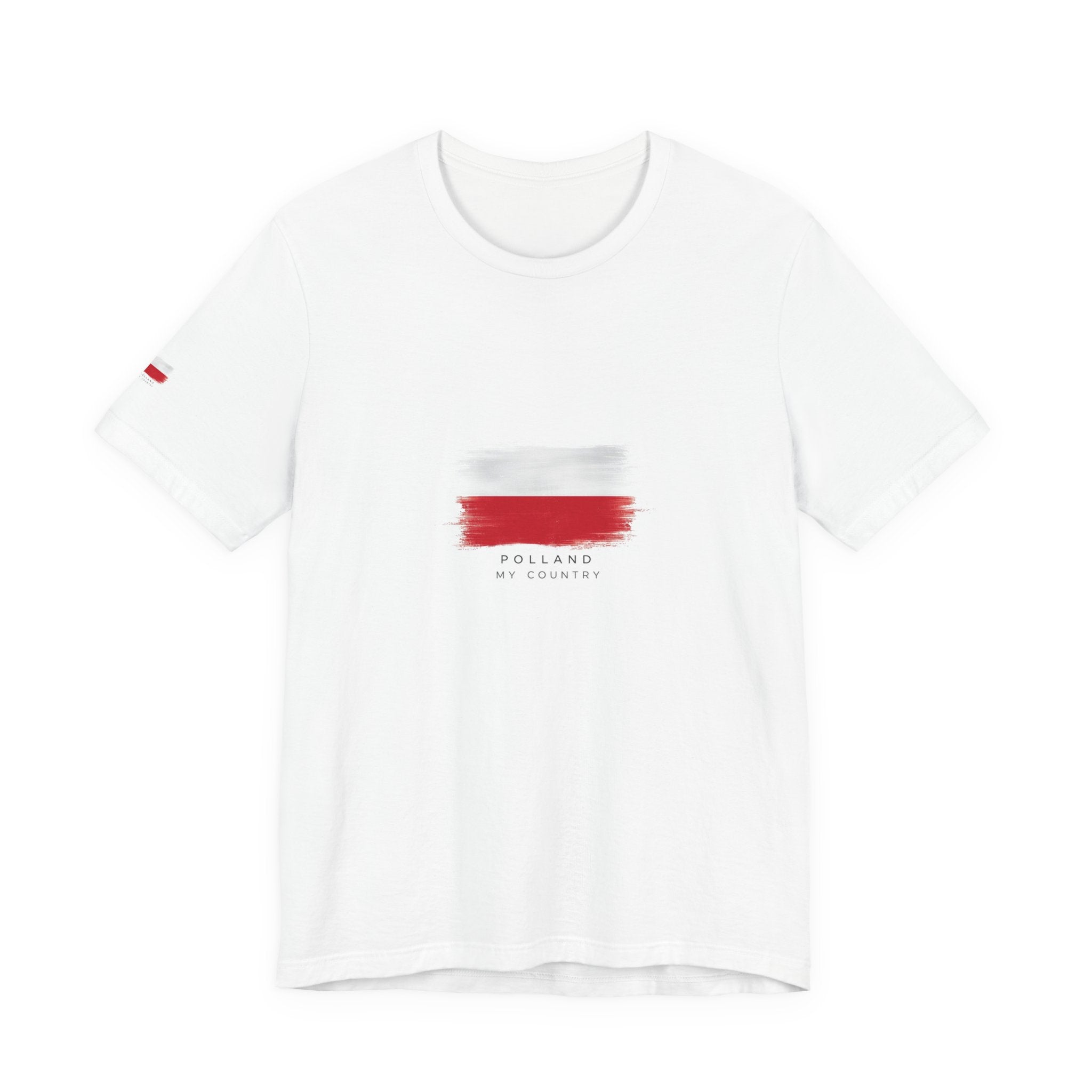 Poland Flag Brushstroke T-Shirt — Poland My Country Graphic Tee