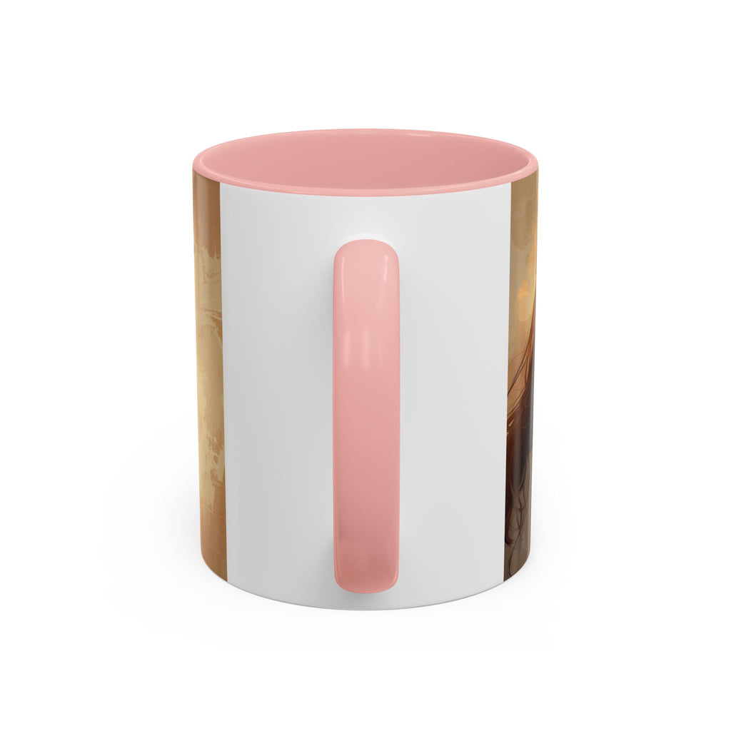 Best Mom Ever Accent Coffee Mug | Mother's Day Mom and Child Illustration