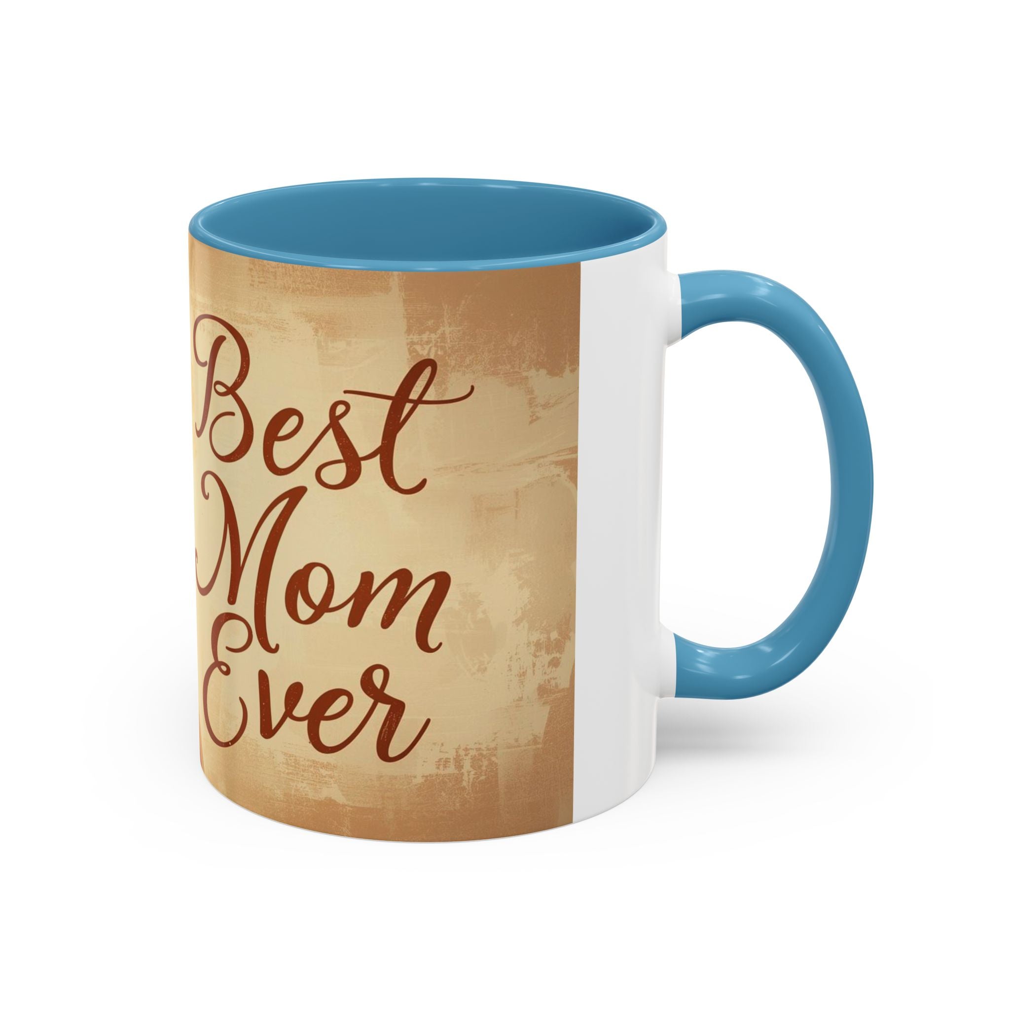 Best Mom Ever Accent Coffee Mug | Mother's Day Mom and Child Illustration