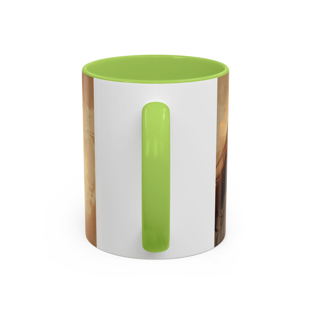Best Mom Ever Accent Coffee Mug | Mother's Day Mom and Child Illustration