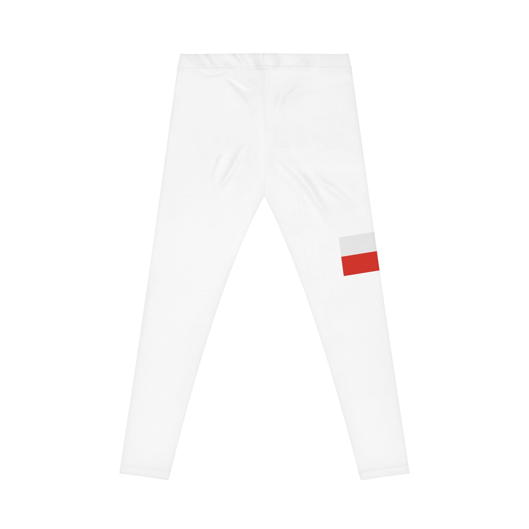 Women’s Casual Leggings — Minimal Red & Gray Accent