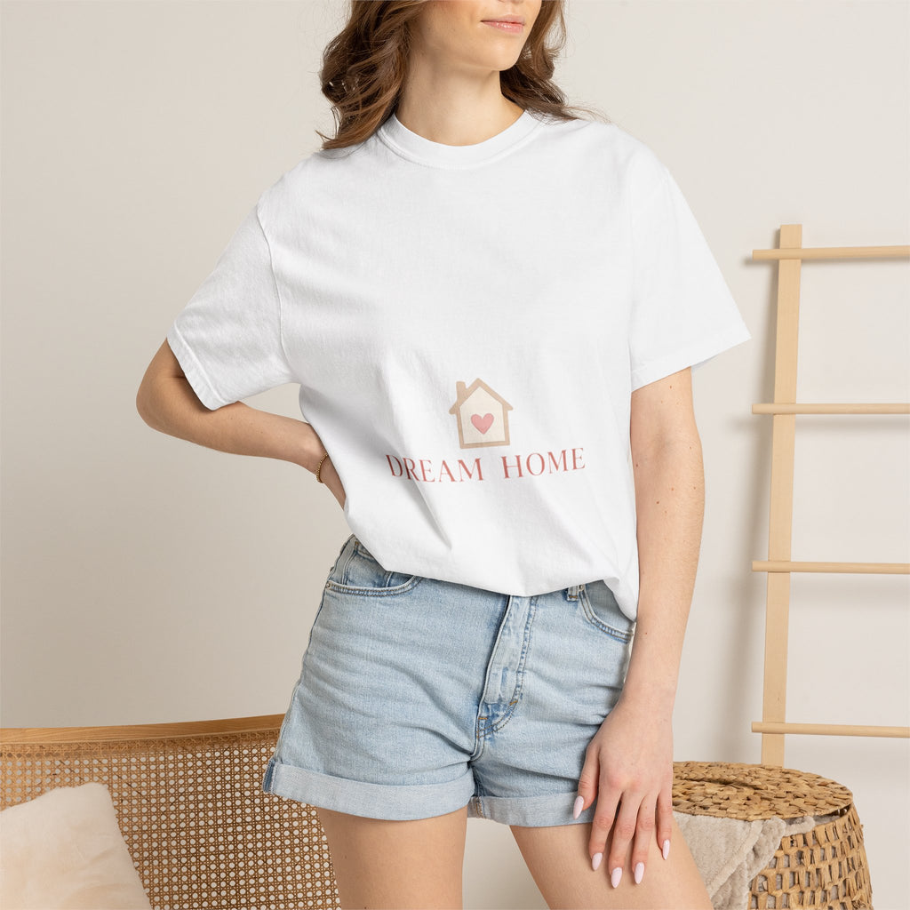 Dream Home T-Shirt — Pink House Graphic Tee for New Homeowners & Housewarming Gift