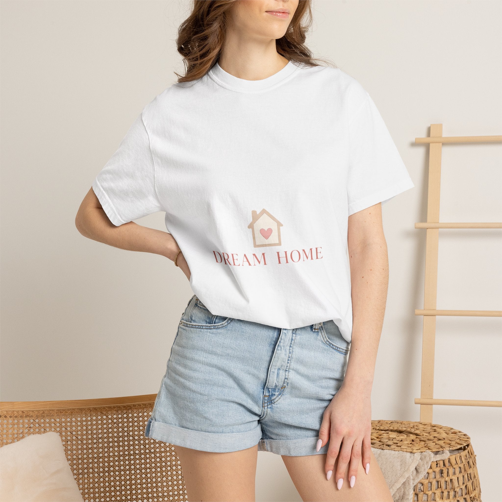 Dream Home T-Shirt — Pink House Graphic Tee for New Homeowners & Housewarming Gift