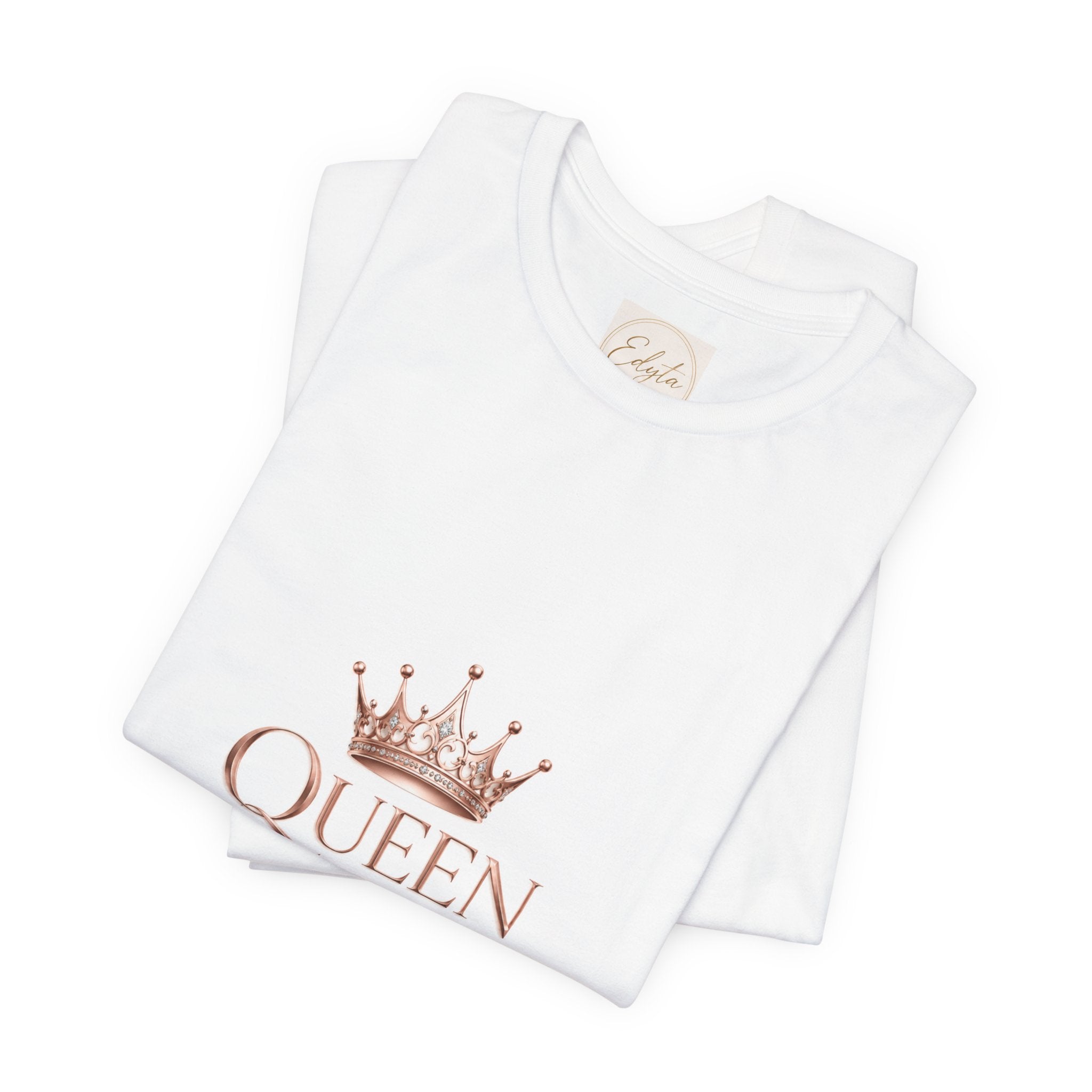 Queen Crown T-Shirt — Rose Gold Regal Graphic Tee