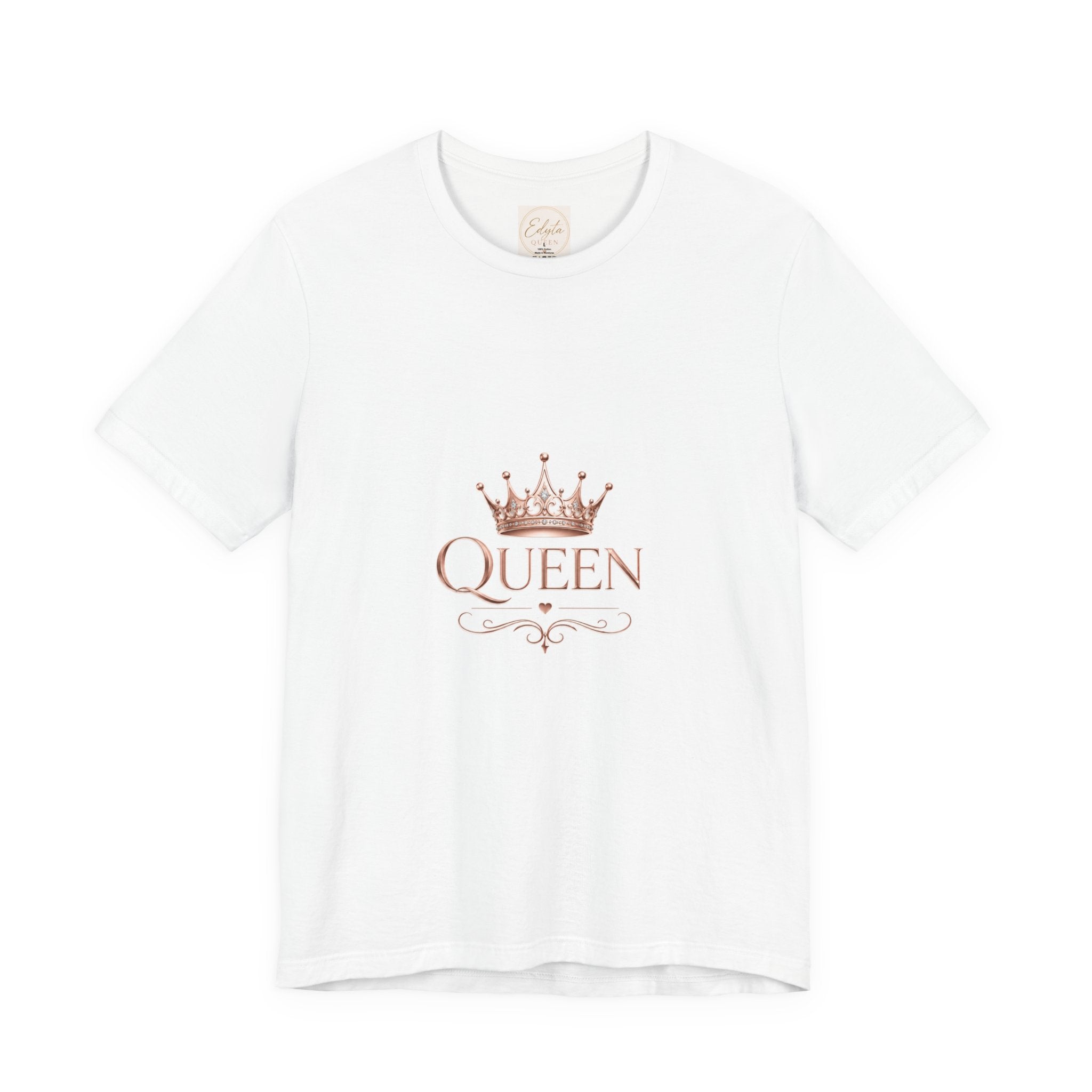 Queen Crown T-Shirt — Rose Gold Regal Graphic Tee