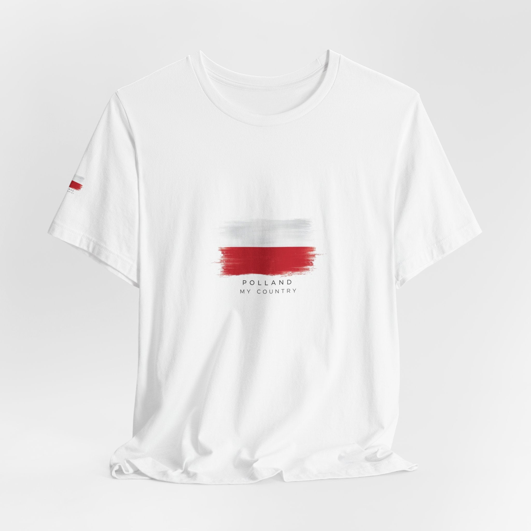 Poland Flag Brushstroke T-Shirt — Poland My Country Graphic Tee