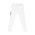 White Rose Side-Print Leggings — Women's Floral Casual Leggings