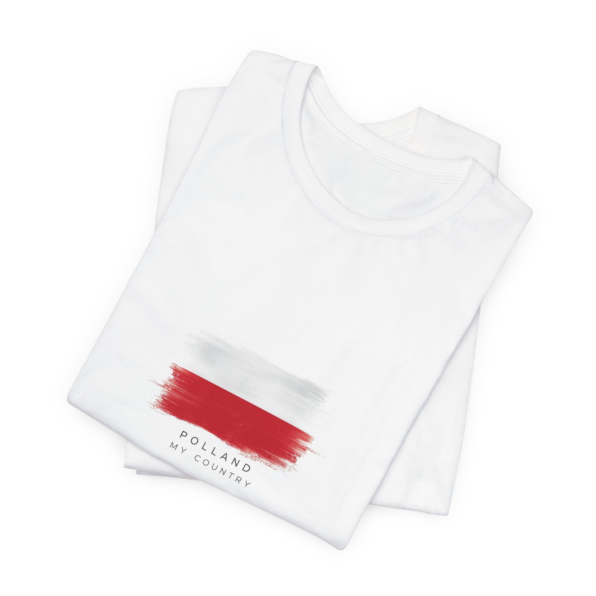Poland Flag Brushstroke T-Shirt — Poland My Country Graphic Tee