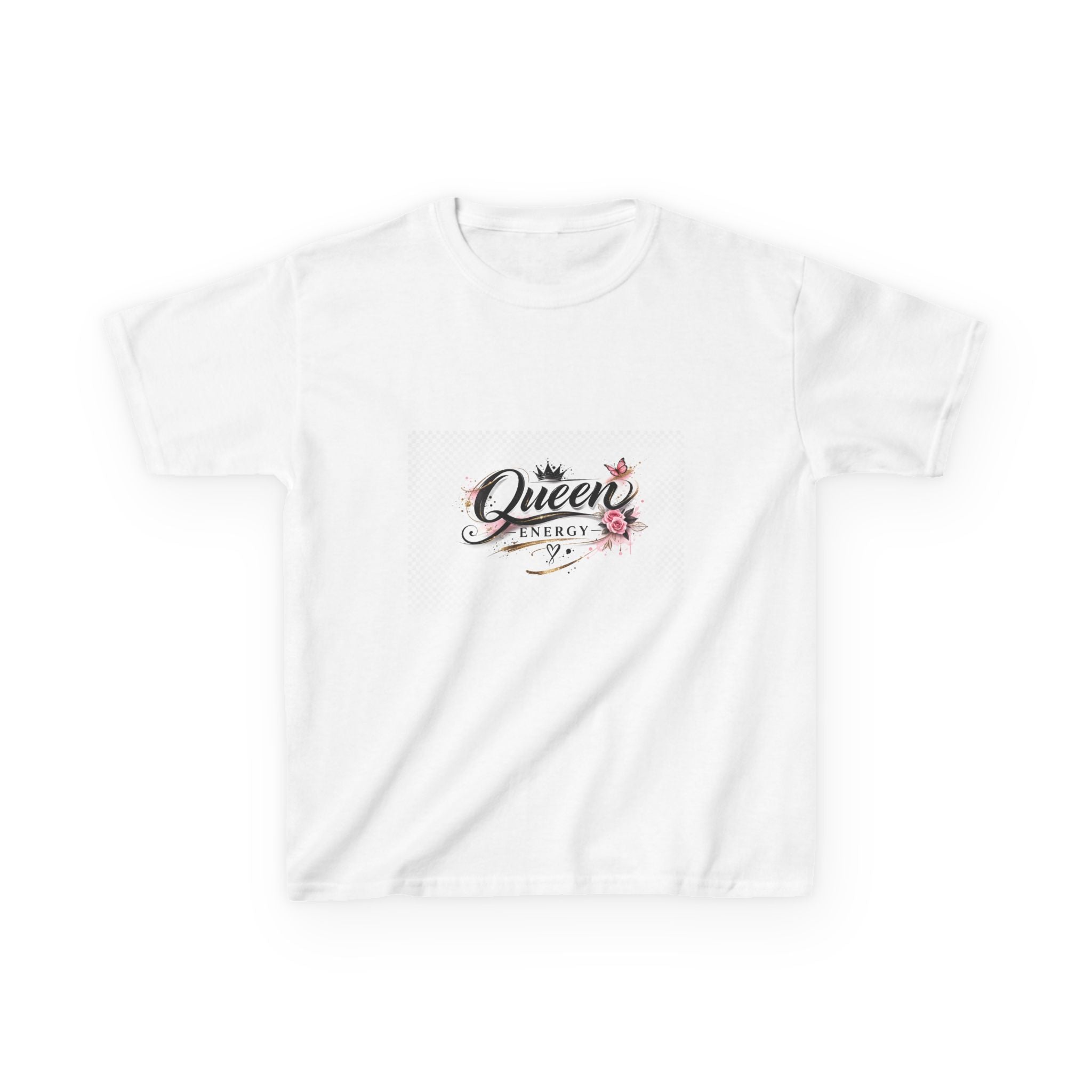 Kids T-Shirt — "Queen Energy" Floral Graphic Tee